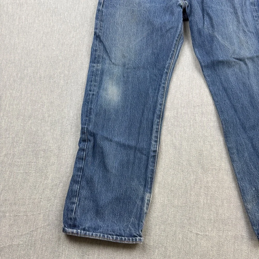 Levis 501‎ Jeans Mens 34X30 Fit 32X28 Blue Denim Button Fly Straight Leg Modern